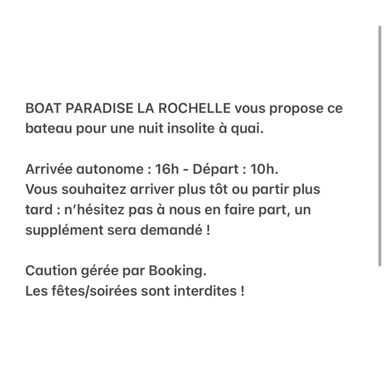 Nuit Insolite Sur Un Bateau Linge Et Menage Inclus - Boat Paradise La Rochelle La Rochelle  Dış mekan fotoğraf